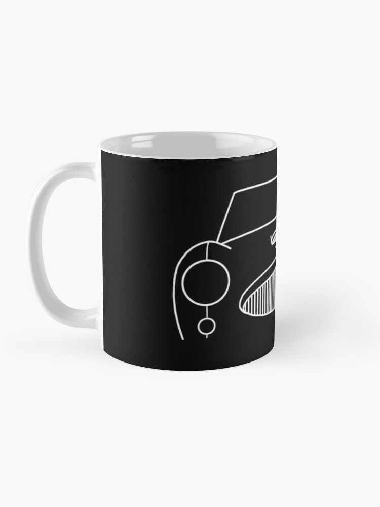 Austin-Healey 3000 classic car outline graphic (white) Coffee Mug Kawaii Cup Original Christmas Gift