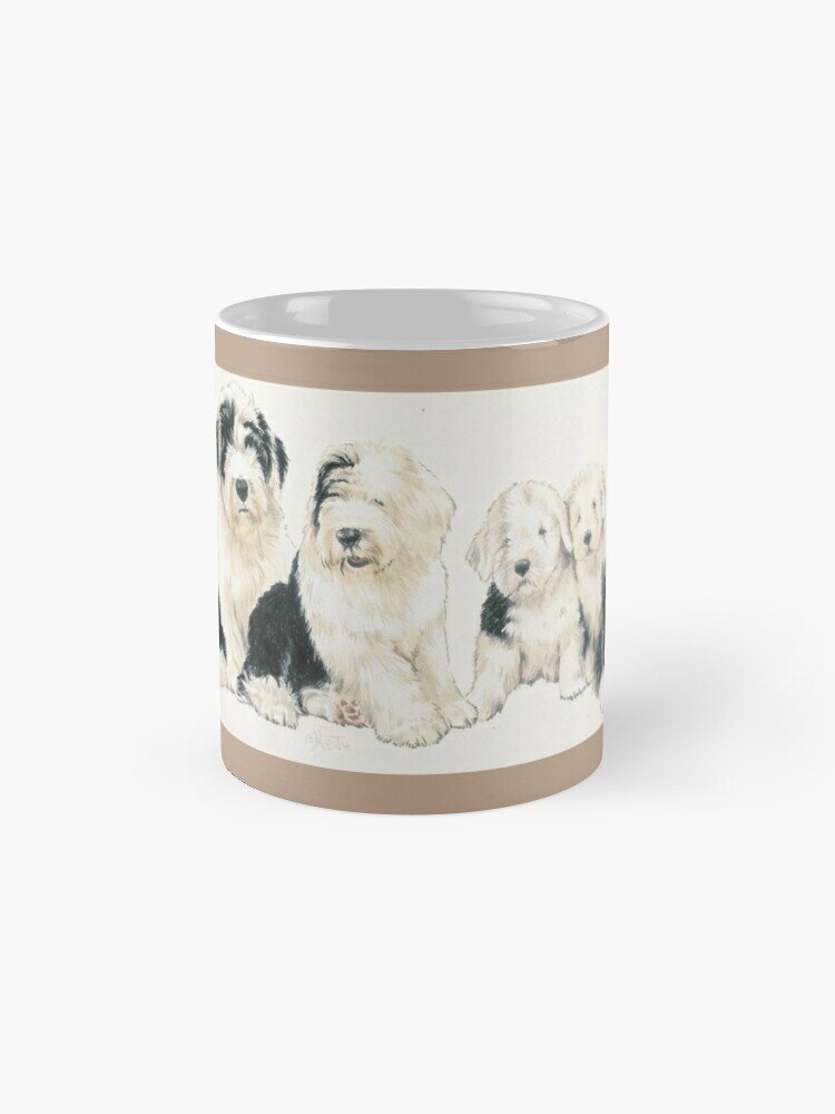 Old English Sheepdog Puppies Coffee Mug Thermo Cup For Coffee