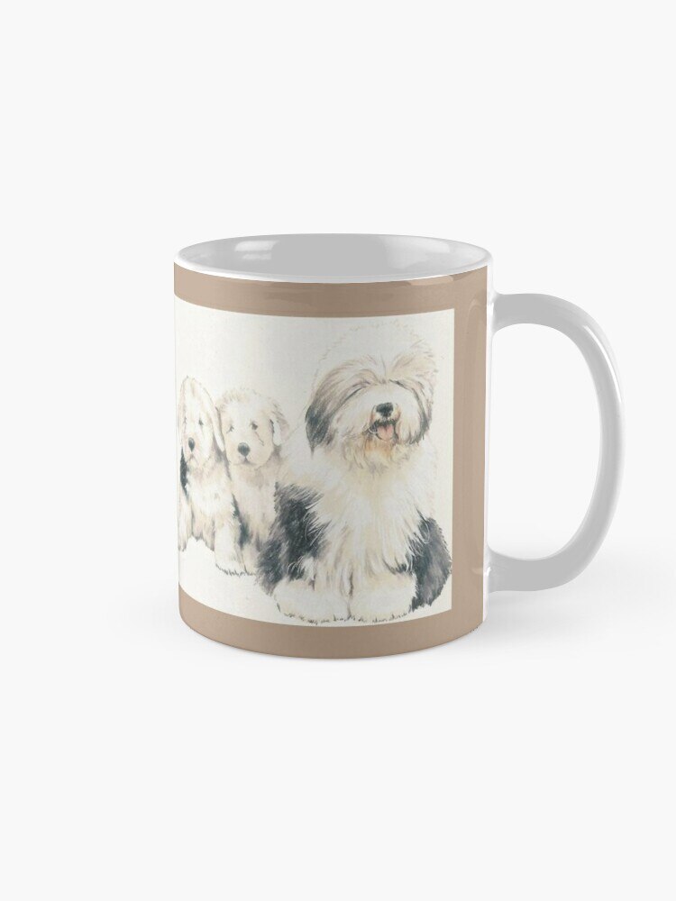 Old English Sheepdog Puppies Coffee Mug Thermo Cup For Coffee